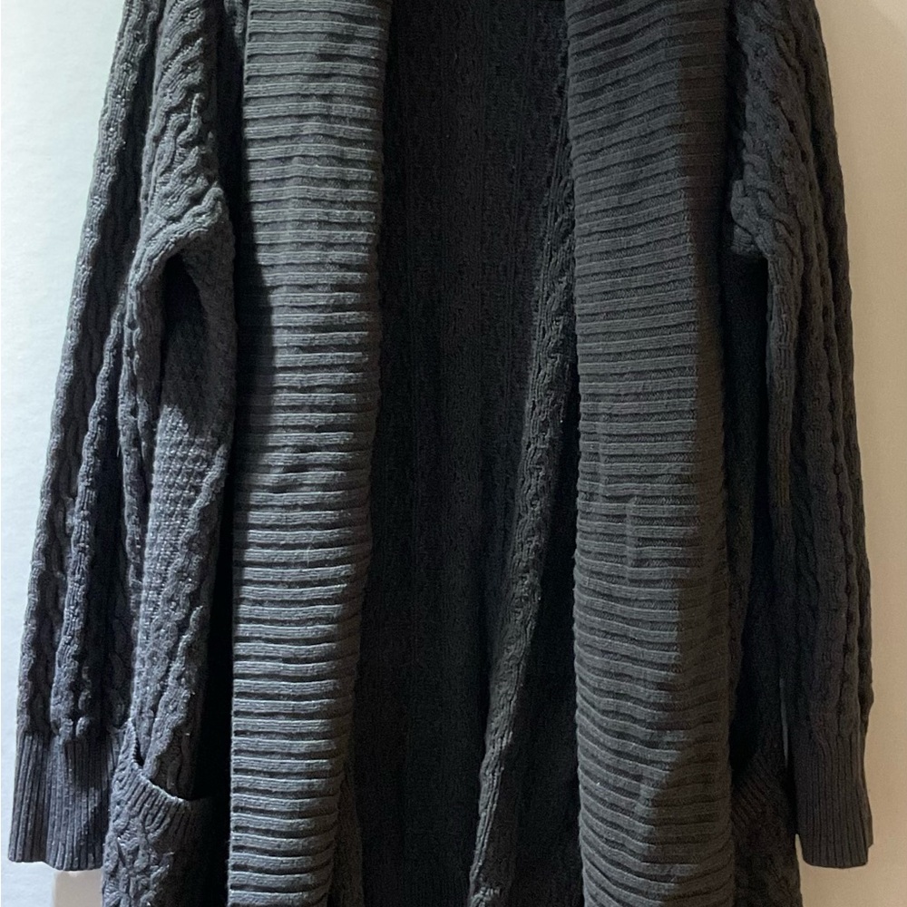 Leo & Nicole Charcoal Gray Cardigan Sweater